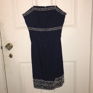 Lilly Pulitzer Navy Beaded Dress 8